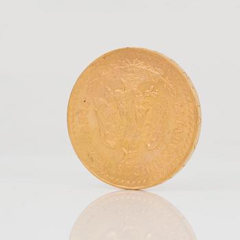 GULDMYNT, 50 Pesos Estados Unidos Mexicanos, Oro Puro. 21k, vikt ca 41 g.