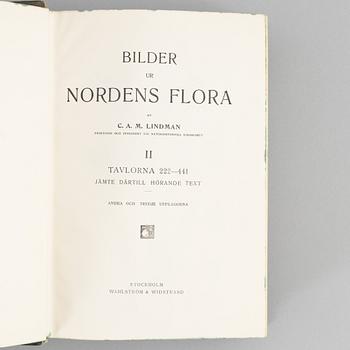 Bokverk, 4 volymer, "Bilder ur Nordens flora", C.A.M. Lindman, Wahlström & Widstrand, Stockholm, 1922 - 1926.