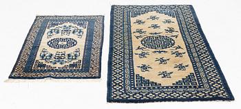 Two Baotou rugs, China, c. 112 x 62 and 165 x 78 cm.