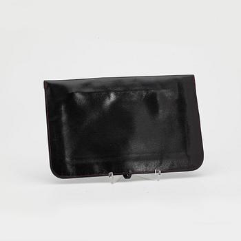 VALENTINO, a black leather evning bag /travel wallet.