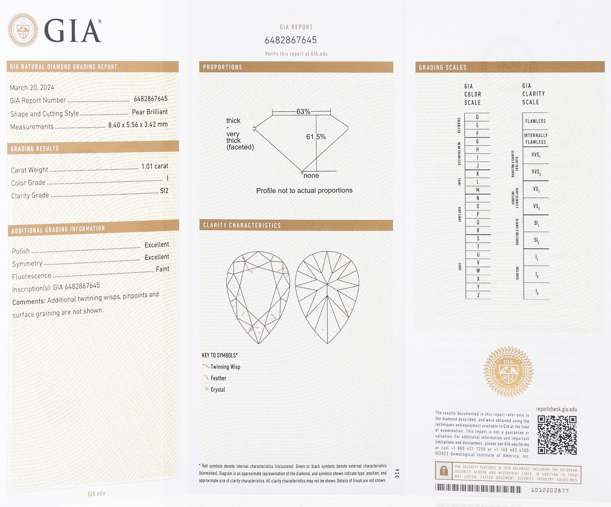 Örhängen, enstensörhängen, 18K vitguld med droppslipade diamanter.