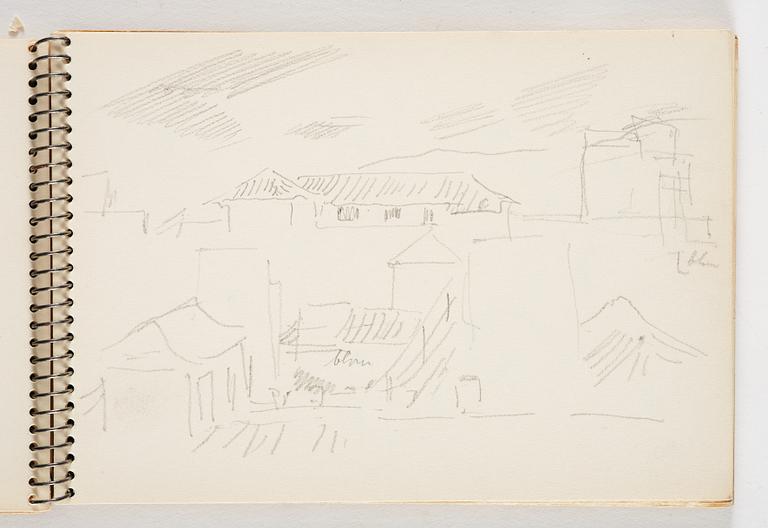 Lotte Laserstein, 4 skissböcker med blyertsteckningar.