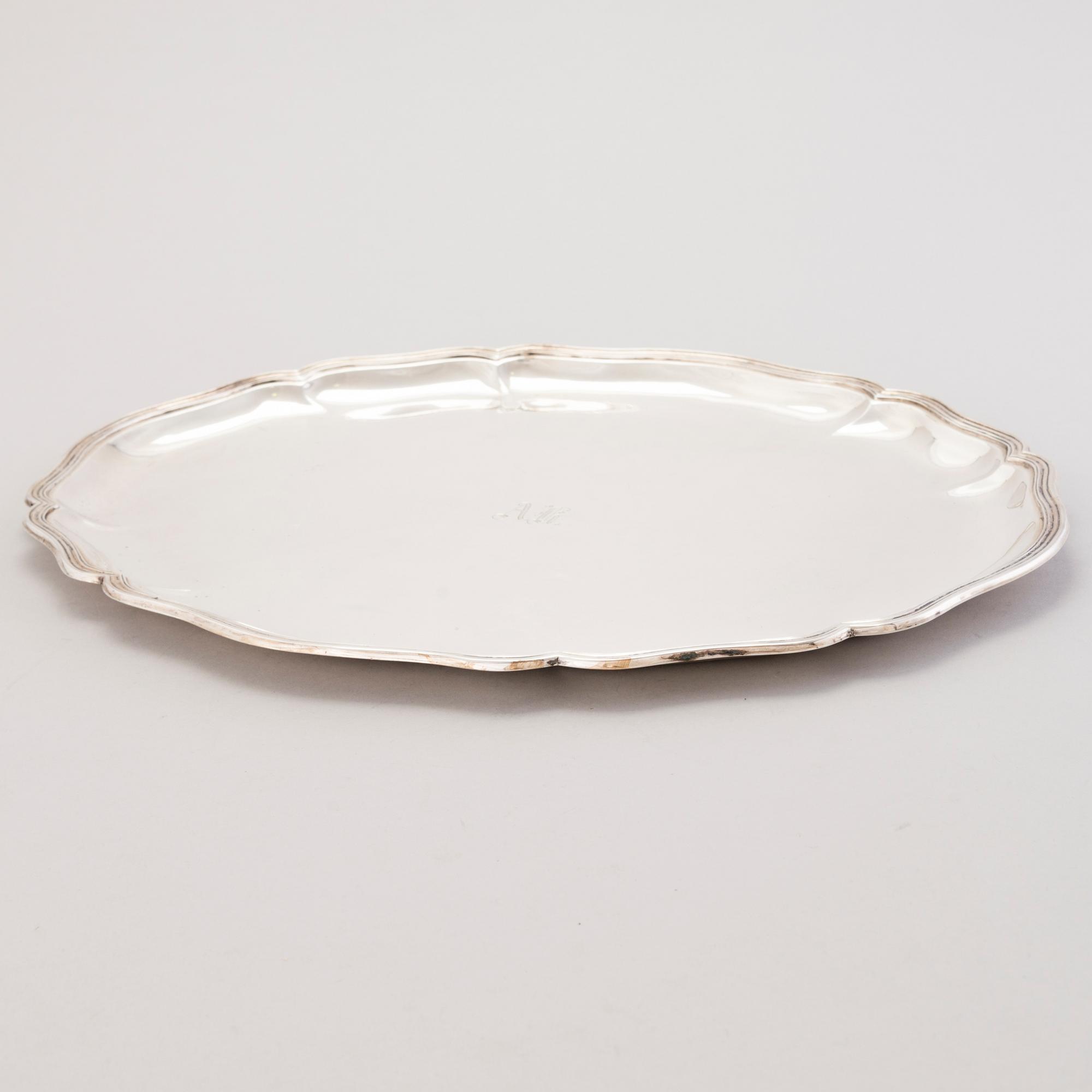 TARJOTIN, hopeaa, V. Mortensen, Christian F. Heise, Tanska 1917.