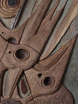 Tyra Lundgren, relief "De hungriga", egen ateljé 1950-tal.