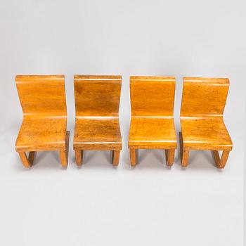 Alvar Aalto, four 1930's '22' chairs for  O.Y. Huonekalu-ja Rakennustyötehdas A.B.