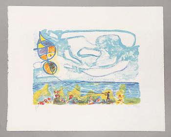 six litographs in colours, signed and numbered.