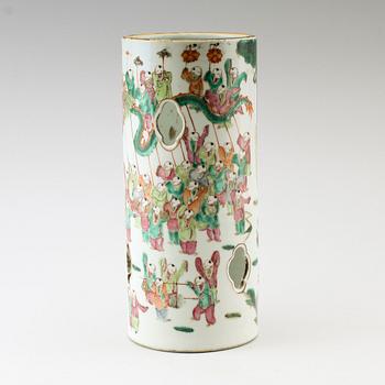 PERUKSTOCK, porslin, Kina, 1800-/1900-tal.