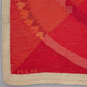 Ingrid Dessau, MATTO, flat weave, ca 212 x 202 cm, signed MLH ID (Malmöhus Läns Hemslöjd, Ingrid Dessau).