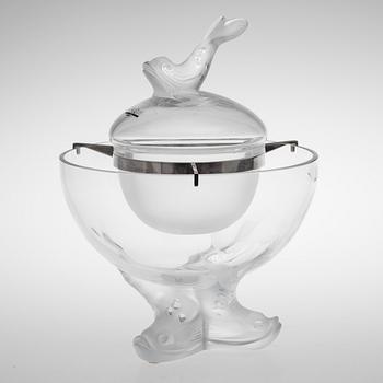 UPPSATSSKÅL, "Igor Bowl" kristall, etikettmärkt Lalique, Paris 1900-talets slut.