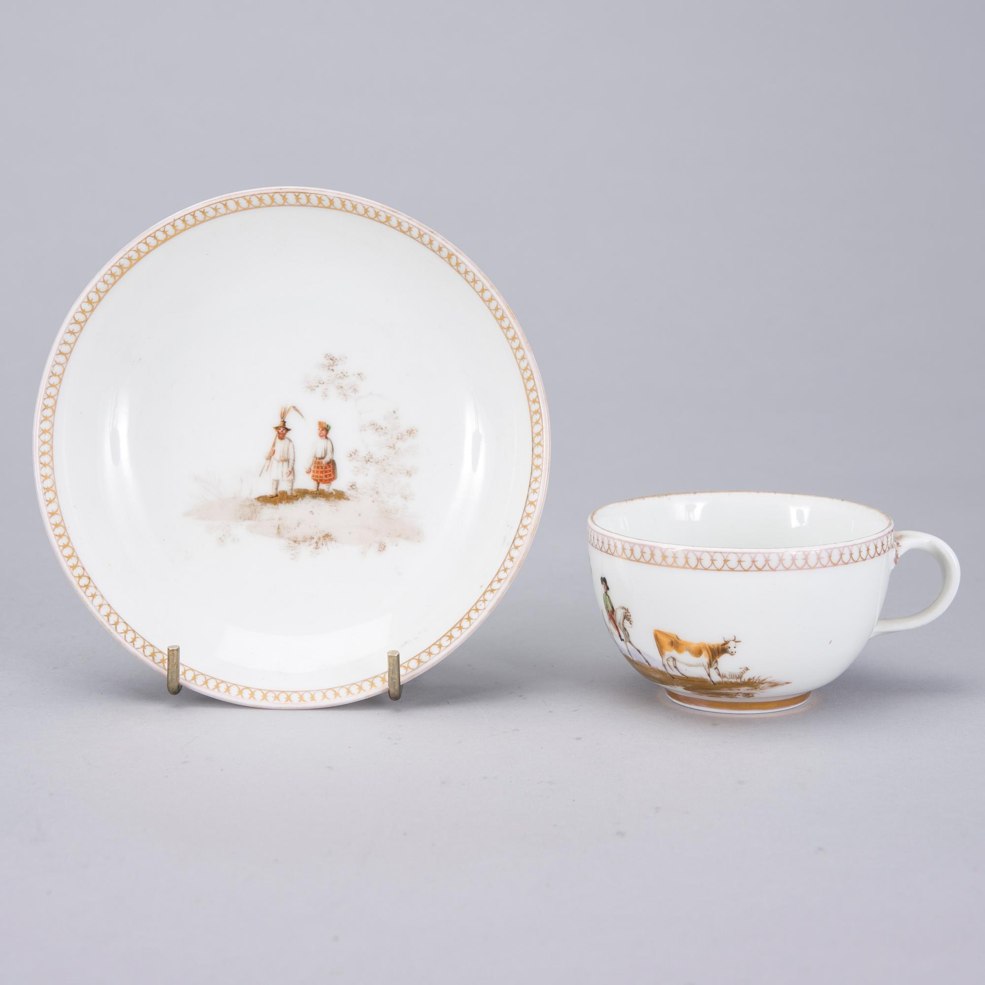 KOPP MED FAT, porslin, Popov 1810-20-tal.