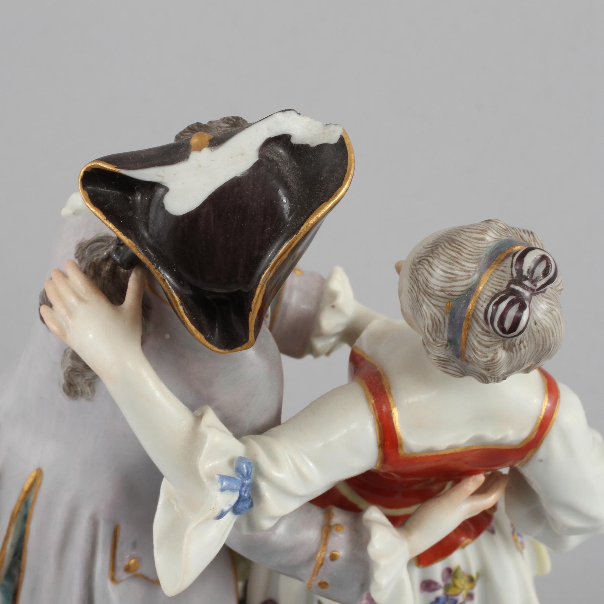 FIGURINER, 2 st, porslin, Meissen, 1900-talets andra hälft.