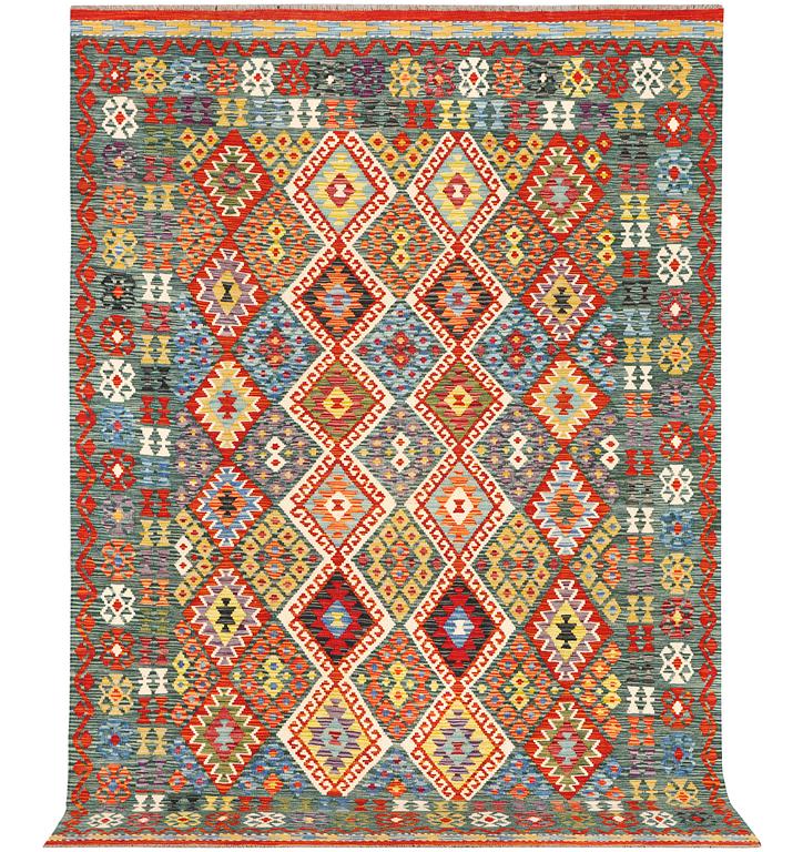 Matta, kelim, ca. 300 x 204 cm.