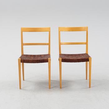 Bruno Mathsson, stolar, 6 st, "Mimat", Mathsson International, Värnamo, 1965.