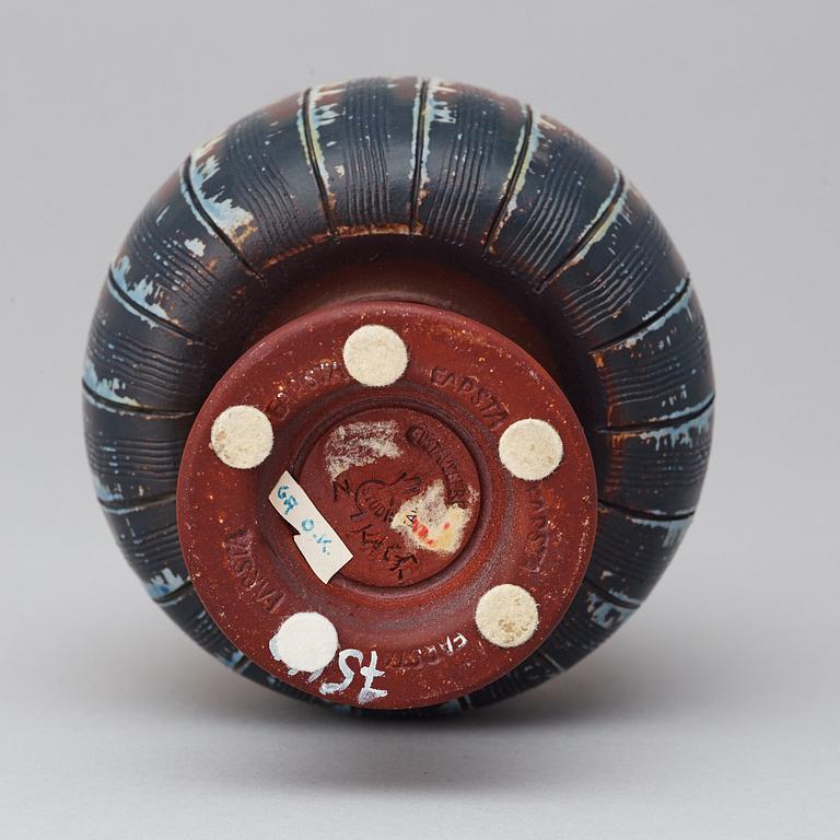 A Wilhelm Kåge 'Farsta' stoneware vase, Gustavsberg Studio 1955.