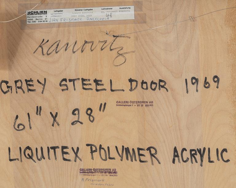 HOWARD KANOVITZ, acrylic on canvas laid on panel, signed and dated 1969 on verso,