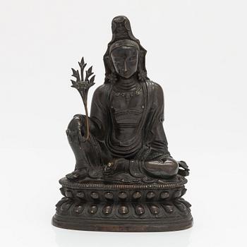 1093. A bronze figure of Avalokiteshvara, Qing dynasty, 18th Century.