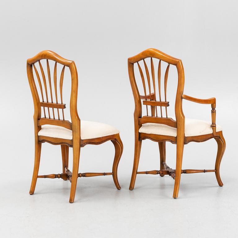 Ten mahogany chairs, Indonesia, late 20th Century.