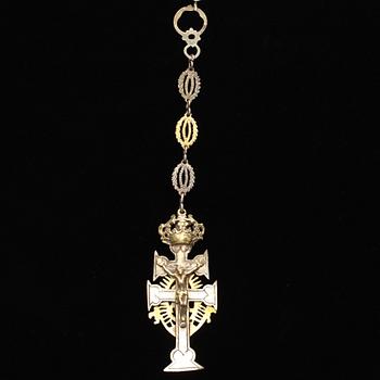 KRUCIFIX, silver, Ryssland. Vikt c:a 50 g.