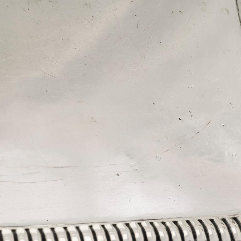 A silver tray, Saint Petersburg 1826. Unidentified maker's mark, Cyrillic M.F.