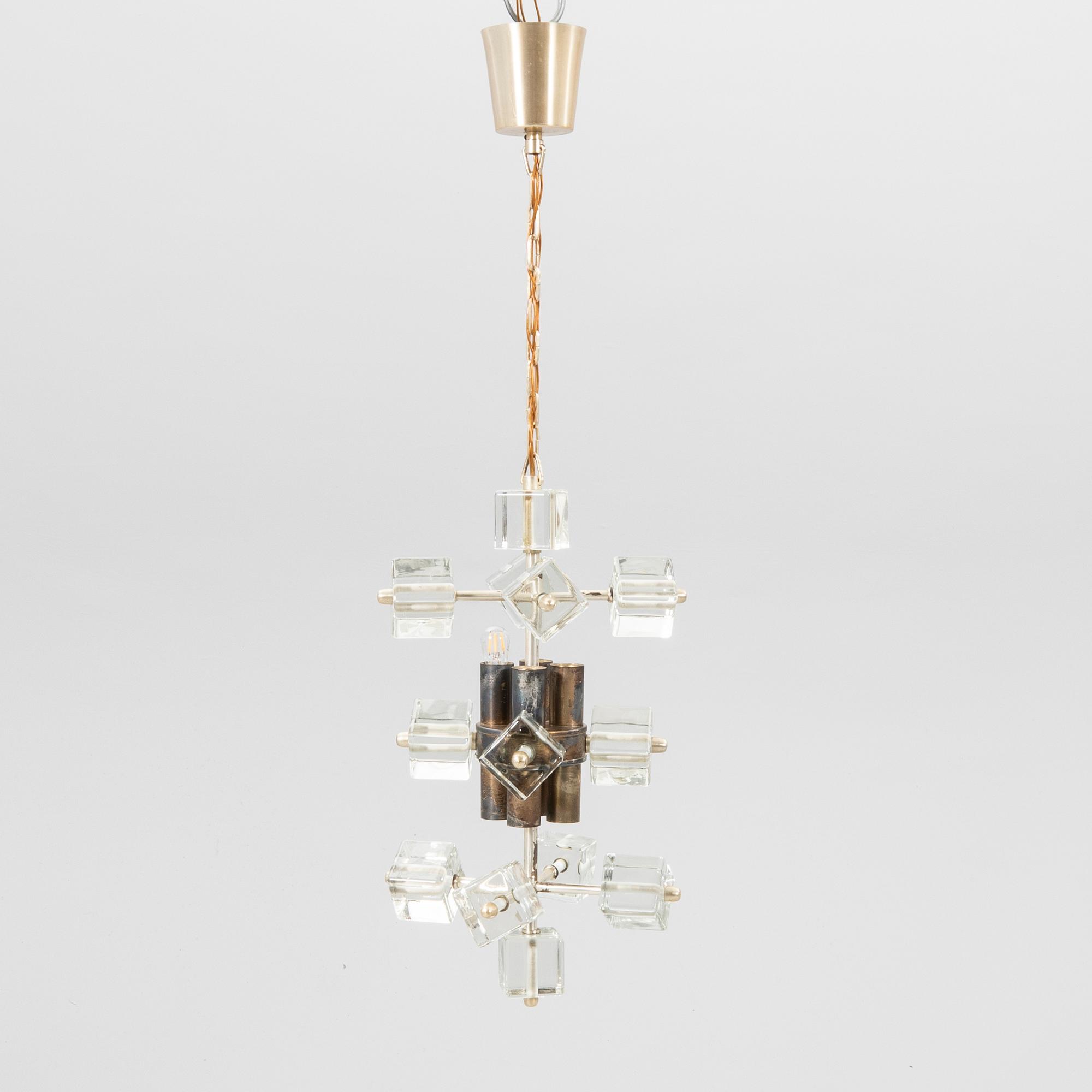 Ceiling lamp Malmö metalworks mid-20th century.