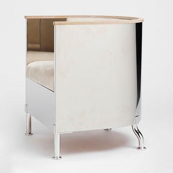 Mats Theselius, an 'Inox' armchair, ed. 1/199, for Källemo, Sweden post 2015.