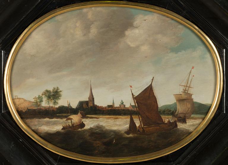 Jan van Goyen, in his manner, Coastal view, 18th century.