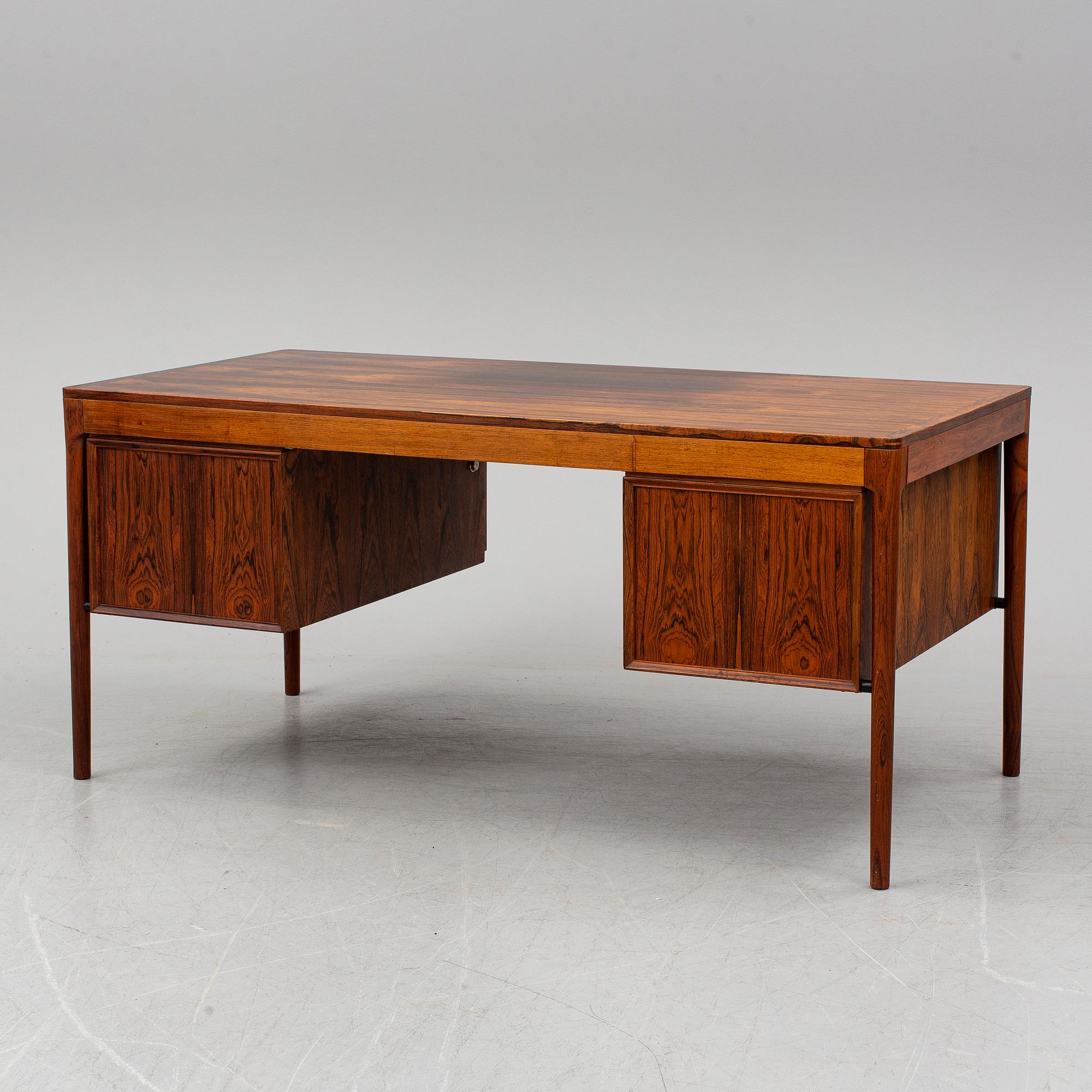 A rosewood desk by Torbjorn Afdal, Bruksbo, Haug Snekkeri AS