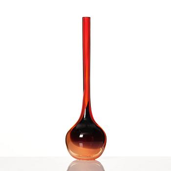 Gunnel Sahlin, a unique glass vase, Kosta Boda, Sweden.