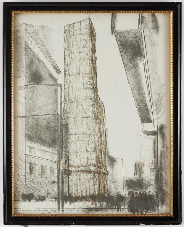 CHRISTO & JEANNE-CLAUDE, colour lithograph, 1971, signed in pencil and numbered 32/100.