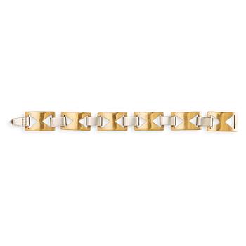 49. Sigurd Persson, a partly gilt bracelet, executed by the silversmith Madeleine Muhr, Stockholm 1980.