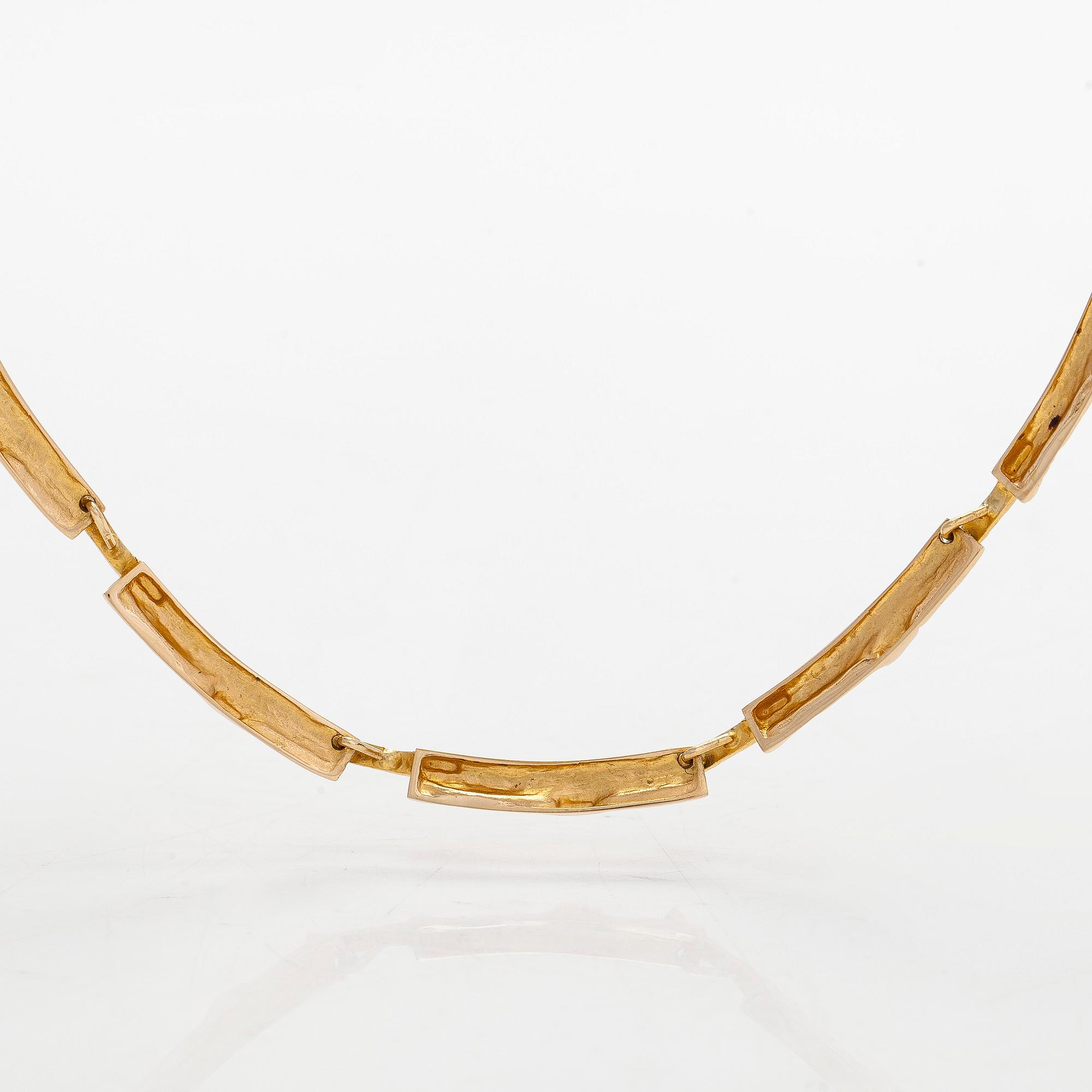 Björn Weckström, kaulakoru, "Tunturi", 14K kultaa. Lapponia 1976.