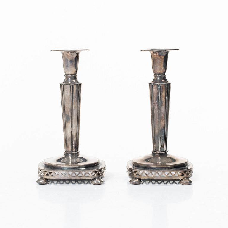 A pair of silver candlesticks, Tenn & Silver AB, Gothenburg, 1941.