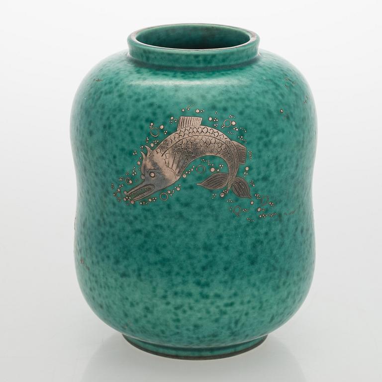 Wilhelm Kåge, a ceramic vase, "Argenta", Gustavsberg 1935.