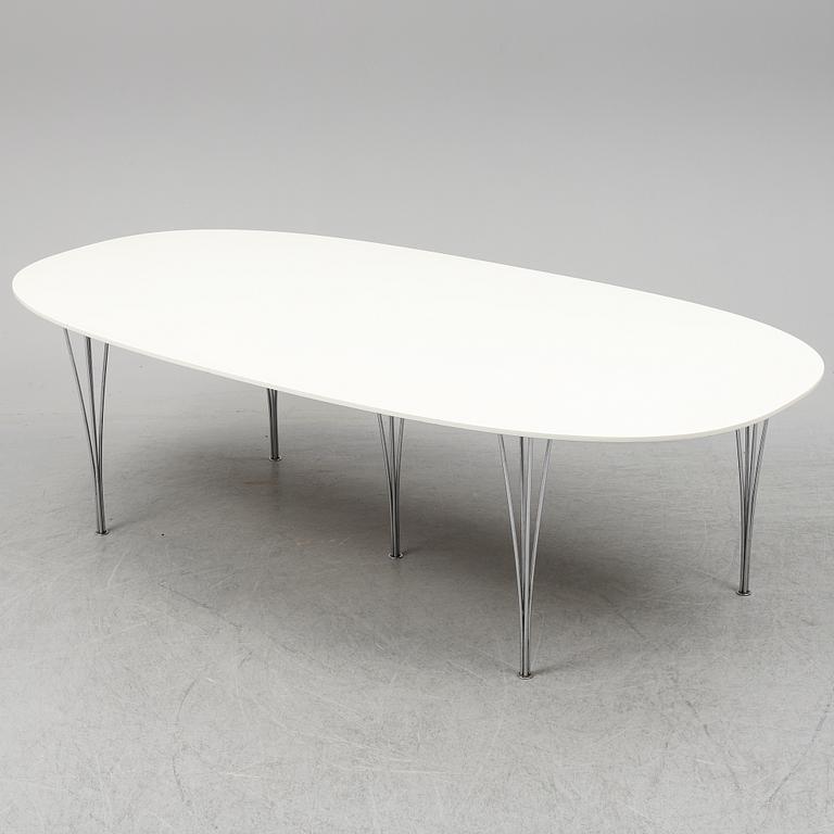 PIET HEIN & BRUNO MATHSSON, a 'Superellips dining table from MIAB/Fritz Hansen, 1982.