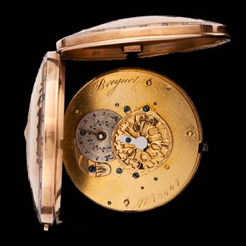 FICKUR, spindelur, guld, tidigt 1800-tal.  Ej äkta Brequet.