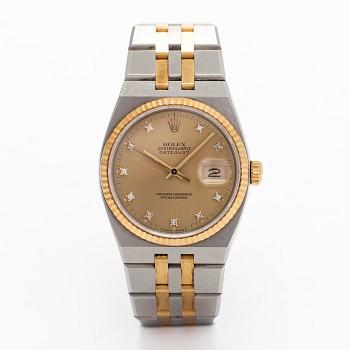 Rolex, Oysterquartz, Datejust, "Diamond Dial", armbandsur, 36 mm.