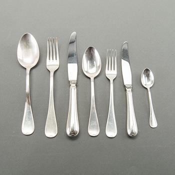 A SET OF 93 PCS SILVER CUTLERY "Gammalsvensk modell" GAB STOCKHOLM.