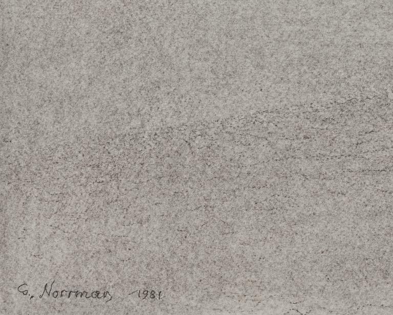 GUNNAR NORRMAN, blyerts, signerad och daterad 1981.