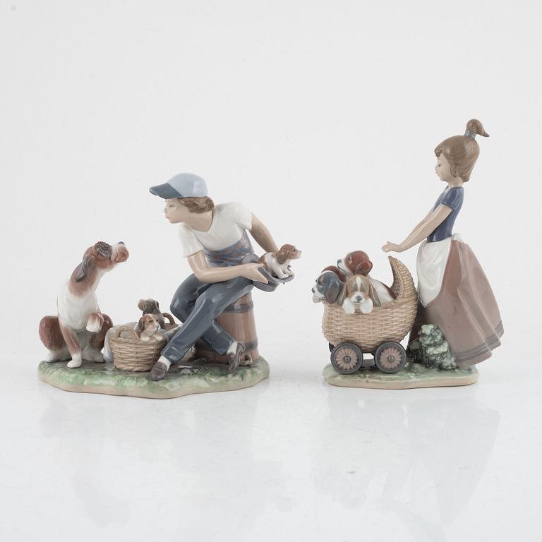 Figurines, 2 pcs, porcelain, Lladró, Spain.