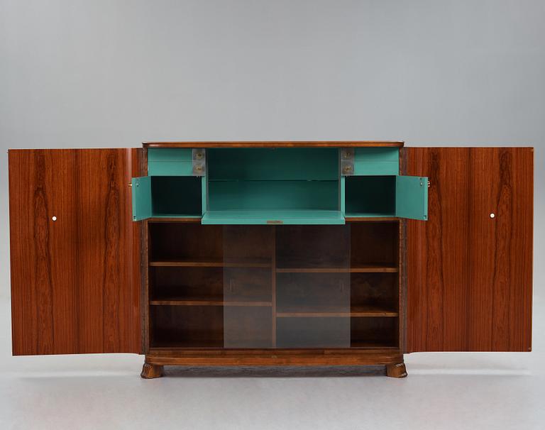 Erik Chambert, a bar cabinet, for AB Chamberts Möbelfabrik, Norrköping, Sweden, 1934.