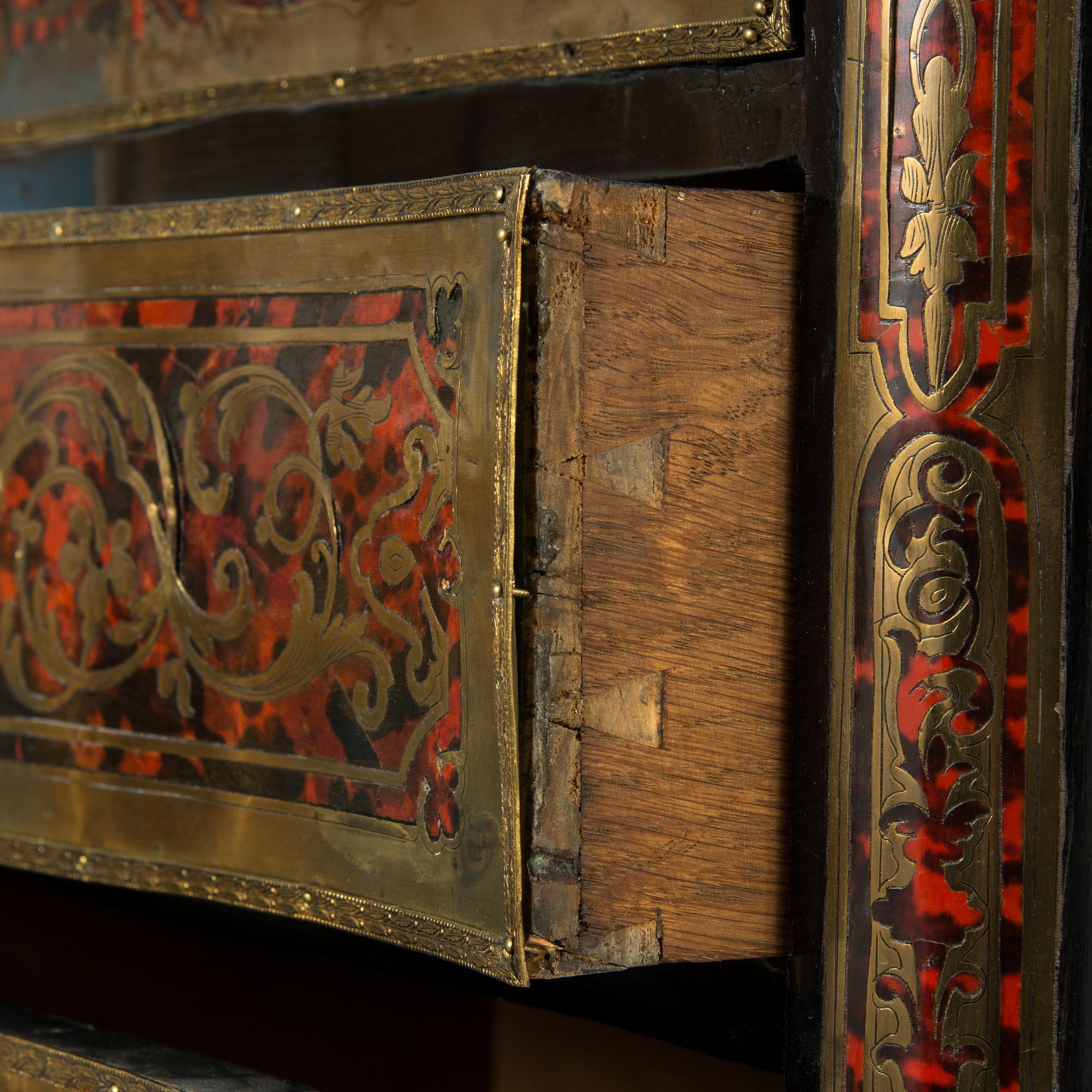 A Boulle style secretaire from latter half of the 19th century.