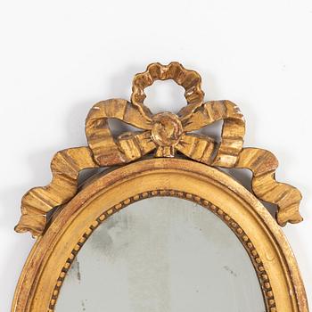 A pair of Gustavian style mirror sconces, 19th Century.