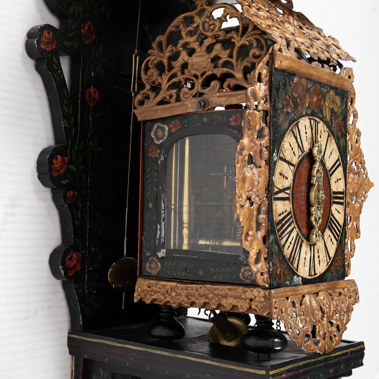A Friesian wall clock, Holland, first half of the 1800's.