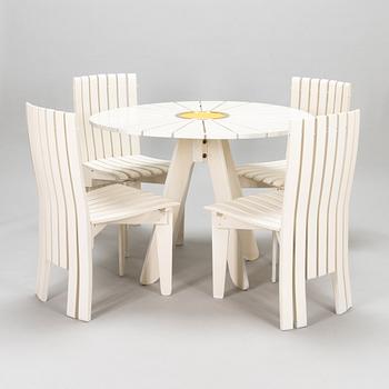 Alvar Aalto and Aino Aalto, a 5-piece 'Aurinko' (Sun-series) garden furniture suite for Artek 2007.