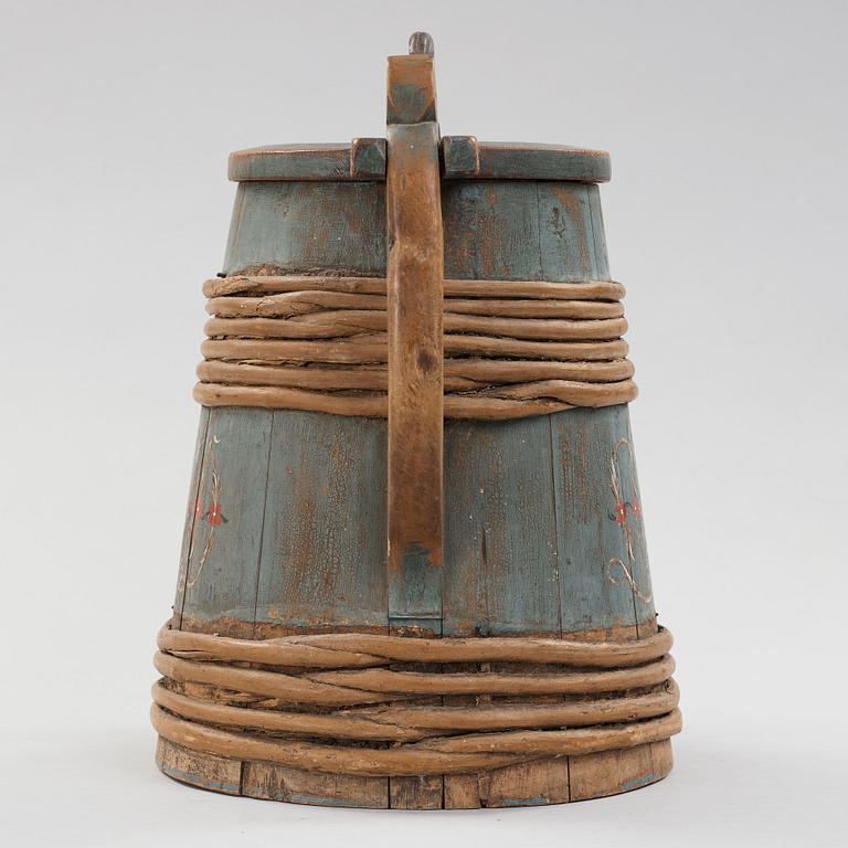 a swedish wooden jar from the 19th century.