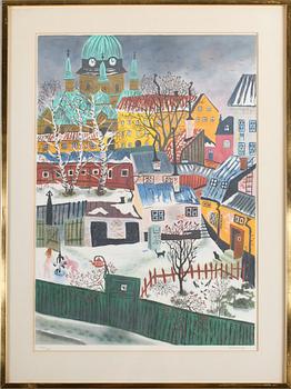 MONA HUSS WALLIN, färglitografi, signerad, numrerad 352/360.
