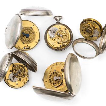 FICKUR, 5 st, spindelgång, silver.