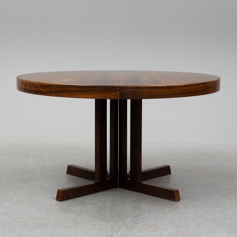 A 1960's Danish rosewood dining table.