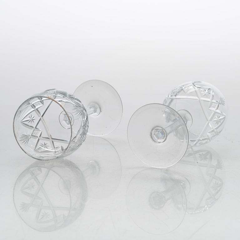 An 'Yrjö' crystal glassware set, 58 pieces, Riihimäen Lasi, Finland, latter half of the 20th century.