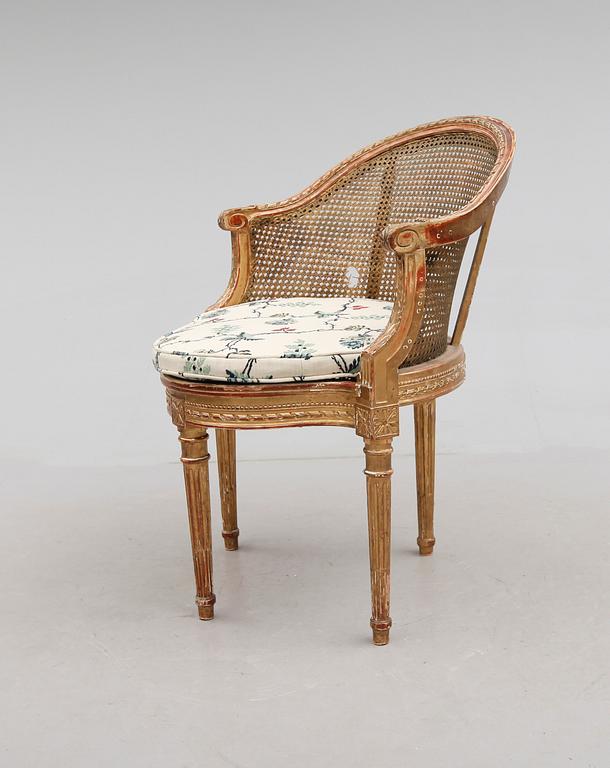 KARMSTOL, Louis Seizestil, omkring år 1900.